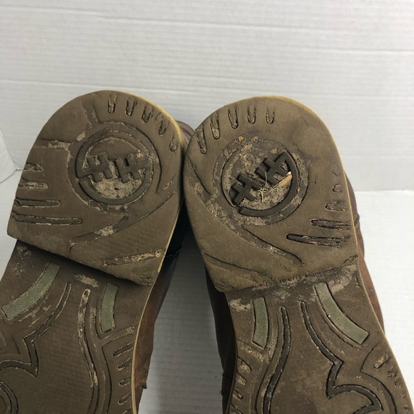 Double-H Boots Mens Size 12 Antonio Earthquake Rust Brown Leather EH Work - Picture 13 of 14